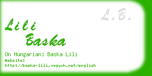 lili baska business card